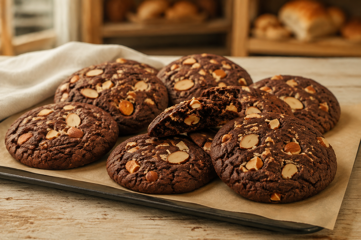 Chocolate almond cookies from Hearts Delight Bakery