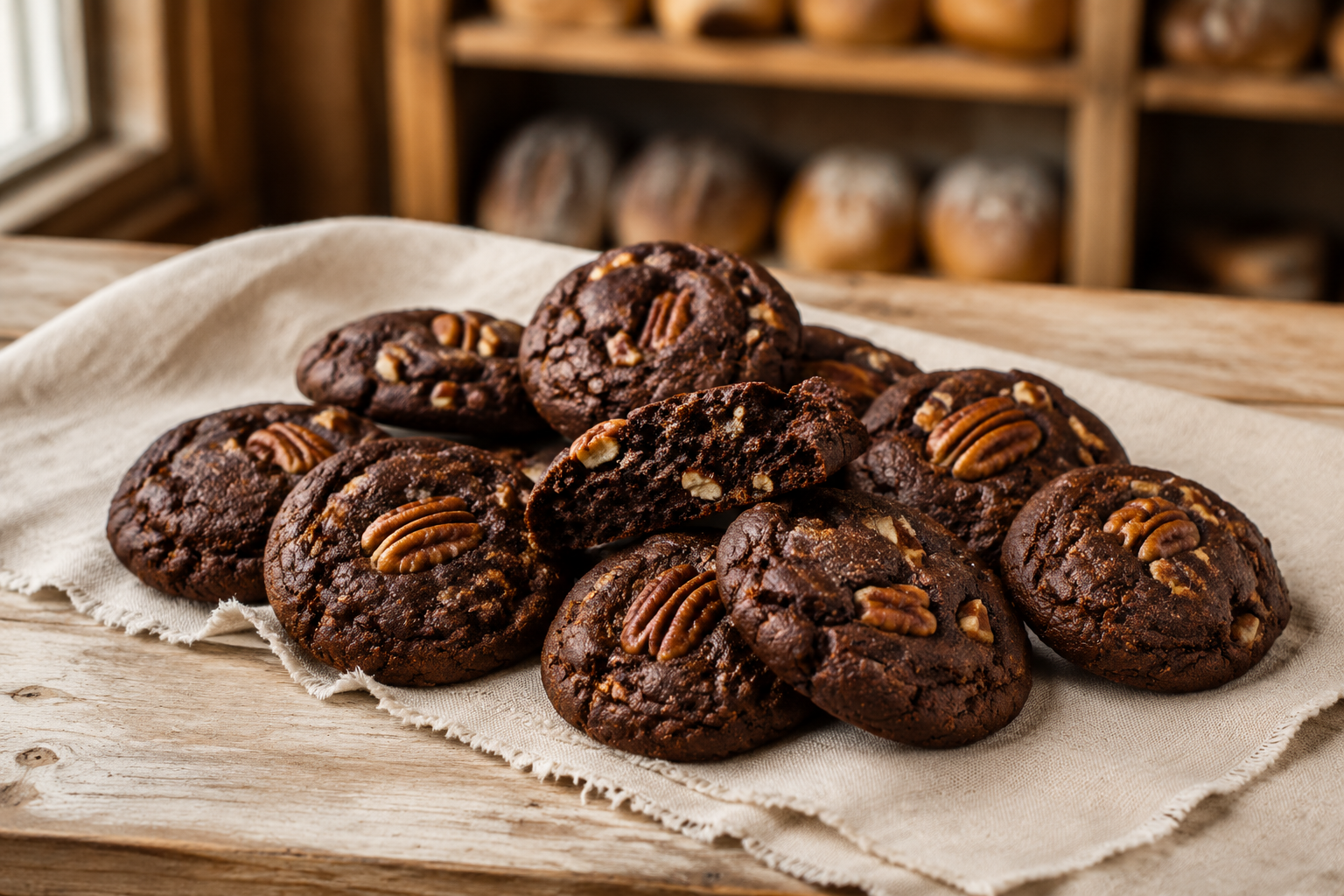 Chocolate pecan cookies from Hearts Delight Bakery