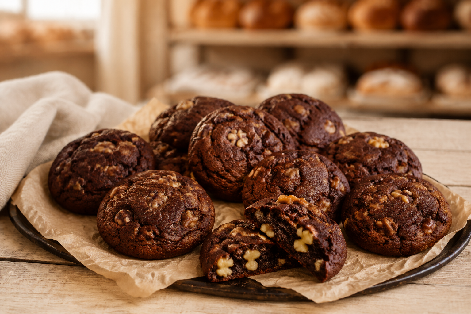 Chocolate walnut cookies from Hearts Delight Bakery