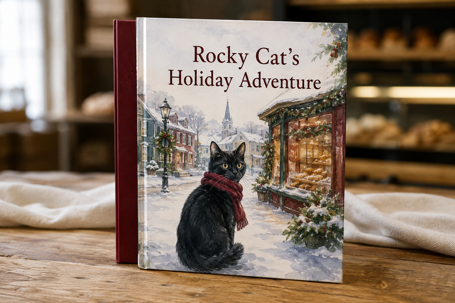 Rocky Cat's Holiday Adventure hardcover book