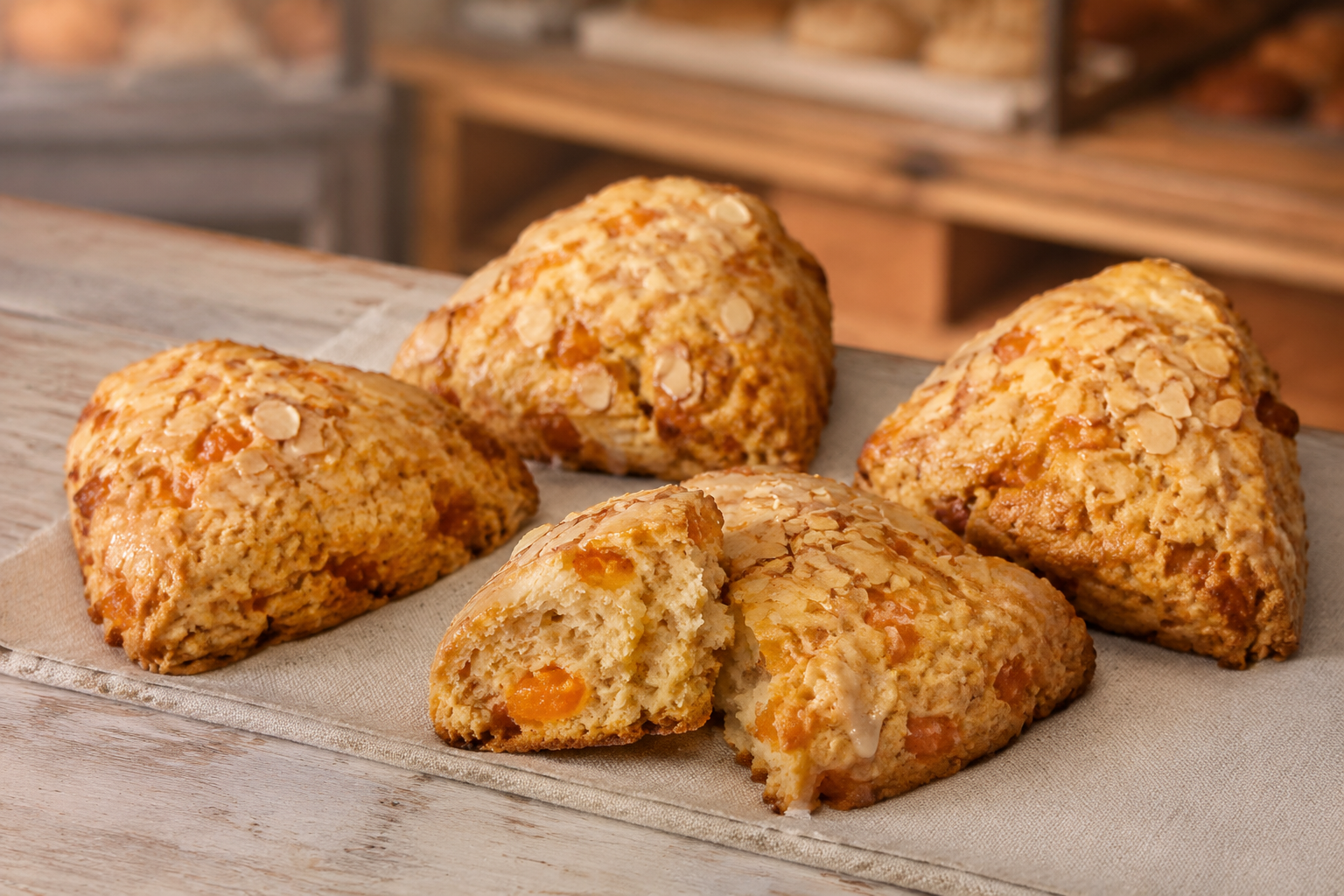 Apricot almond scone from Hearts Delight Bakery