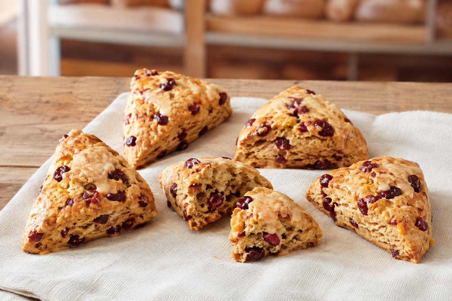Cranberry orange scone from Hearts Delight Bakery